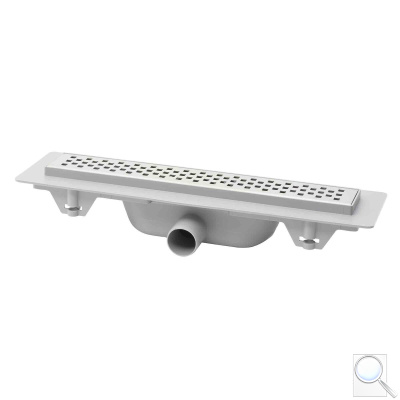 Sprchový žlab S-Line Multi 40 cm plast chrom lesk čtverečky ZLAB40. 