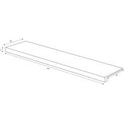 Schodová Tvarovka Rako Compila Cotto červená.