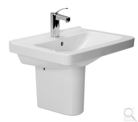 Umyvadlo Jika Cubito 55x42; 60x45; 65x48,5; 85x48,5 cm otvor pro baterii uprostřed. 