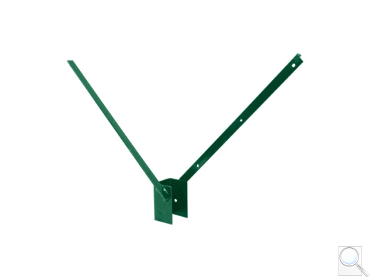 Bavolet na čtyřhranný sloupek PILOFOR® 60×60 mm, tvar V, zelený, Zn + PVC. 