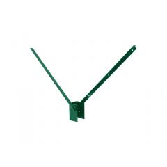 Bavolet na čtyřhranný sloupek PILOFOR® 60×60 mm, tvar V, zelený, Zn + PVC