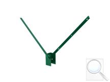 Bavolet na čtyřhranný sloupek PILOFOR® 60×60 mm, tvar V, zelený, Zn + PVC