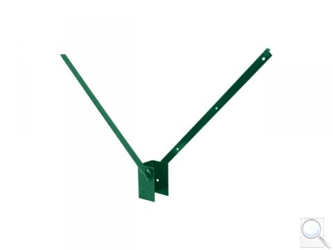Bavolet na čtyřhranný sloupek PILOFOR® 60×60 mm, tvar V, zelený, Zn + PVC 