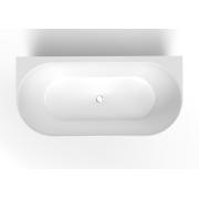 Volně stojící vana ke zdi SAT Lesly 170x82 cm litý mramor LE1700. obr. 3