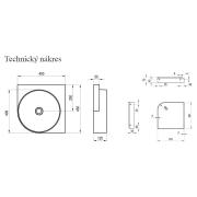 Umyvadlo Ravak Yard 45x45 cm s nerezovou konzolí X000001678. obr. 7