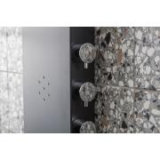 Sprchový panel SIKO na stěnu černá/chrom ALUSHOWERC. obr. 11&nbsp;