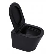 WC se sedátkem softclose závěsné SAT Infinitio černá mat zadní odpad SATINF010RREXPBKM (obr. 3)