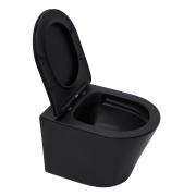 WC se sedátkem softclose závěsné SAT Infinitio černá mat zadní odpad SATINF010RREXPBKM. obr. 3 