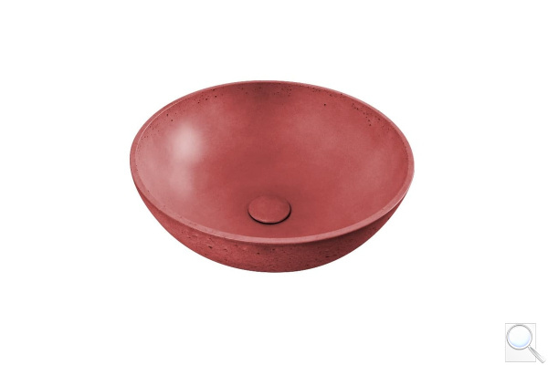 Umyvadlo na desku SAT Cemento 42x42 cm terakota bez přepadu CEM4242T. obr. 1