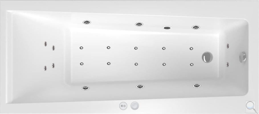 Masážní vana SIKO Idea Plus 160x75 cm MEDIUM akrylát pravá SIKOHMMID160P. obr. 1