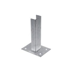 Platle k montáži sloupku na betonový základ pro sloupky PILODEL® profilu 60×40 mm, Zn