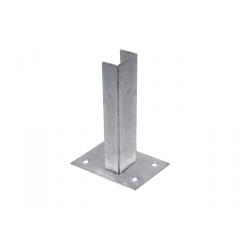 Platle k montáži sloupku na betonový základ pro sloupky PILODEL® profilu 60×40 mm, Zn