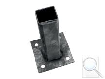 Platle k montáži sloupku na betonový základ pro sloupky profilu 50×50/70×70 mm, Zn