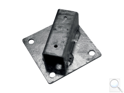 Platle k montáži sloupku na betonový základ pro sloupky IDEAL®, průměr 38/48 mm, Zn. 