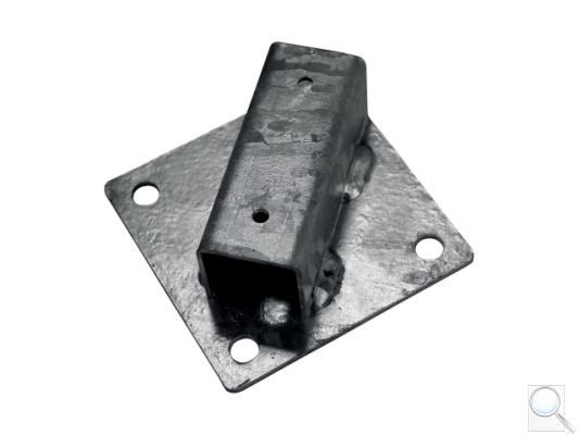 Platle k montáži sloupku na betonový základ pro sloupky IDEAL®, průměr 38/48 mm, Zn. 