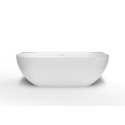 Volně stojící vana ke zdi SAT Lesly 170x82 cm litý mramor LE1700. obr. 4