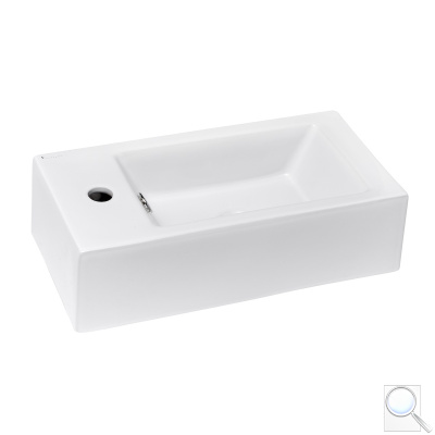 Umývátko Glacera Bigio 50x25 cm otvor pro baterii vlevo BG5025L. obr. 1