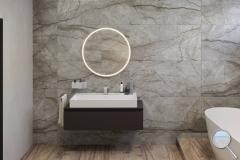 Koupelna Geotiles Sonante. SIKO-mramorova-koupelna-se-drevem-s-volne-stojici-vanou-serie-sonante-002