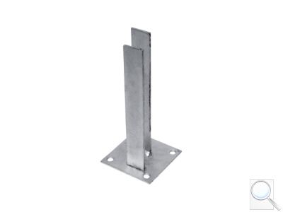 Platle k montáži sloupku na betonový základ pro sloupky PILOFOR® profilu 60×60 mm, Zn. 