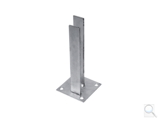 Platle k montáži sloupku na betonový základ pro sloupky PILOFOR® profilu 60×60 mm, Zn. 