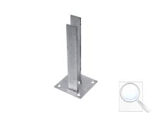 Platle k montáži sloupku na betonový základ pro sloupky PILOFOR® profilu 60×60 mm, Zn