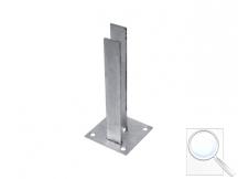 Platle k montáži sloupku na betonový základ pro sloupky PILOFOR® profilu 60×60 mm, Zn