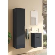 Koupelnová sestava s umyvadlem zrcadlem a osvětlením Vitra Mia 39x61x28 cm antracit lesk MIASET40A. obr. 3 