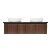 Koupelnová skříňka s deskou z umělého kamene SAT Evolution 118x30x44,8 cm ořech mat SATEVO120NATK. obr. 4 