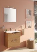 Koupelnová sestava s umyvadlem zrcadlem a osvětlením Vitra Mia 59x61x39,5 cm dub MIASET60D (obr. 2)
