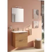 Koupelnová sestava s umyvadlem zrcadlem a osvětlením Vitra Mia 59x61x39,5 cm dub MIASET60D. obr. 2 