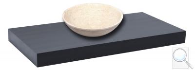 Deska pod umyvadlo Naturel Dolce 120x8x50 cm černá mat DO12050BL obr. 1