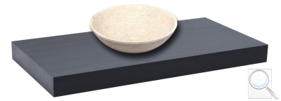 Deska pod umyvadlo Naturel Dolce 120x8x50 cm černá mat DO12050BL. obr. 1