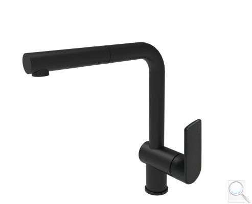 Dřezová baterie SAT B-Way s vytahovací sprškou černá mat SATBSBW185. obr. 1