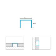 Lišta dekorační "U" Eviso bronze kartáčovaný, nerez PVD, délka 270 cm, šířka 15 mm, EXBR0001. &nbsp;