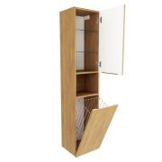 Koupelnová skříňka vysoká SAT Feel 36x165x32 cm dub medový mat SATFEELV36DMK. obr. 2 
