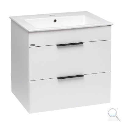 Koupelnová skříňka s umyvadlem Jika Plan 65x44,1x62,2 cm bílá H4536021763001. obr. 1