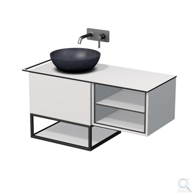 Koupelnová skříňka pod umyvadlo Naturel Oxo 110x58x50 cm bílá mat OXO110L601ZKDLBM obr. 1