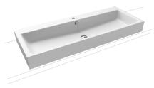 Umyvadlo na desku Kaldewei Puro 3168 120x46 cm alpská bílá otvor pro baterii uprostřed 907006013001