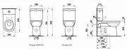 WC kombi, pouze mísa Laufen Pro vario odpad H8249550000001 (Technický nákres)