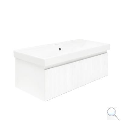Koupelnová skříňka s umyvadlem SAT Evolution 98x30x44,8 cm bílá mat SATEVO100WMU1 obr. 1
