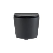 WC závěsné SAT Brevis včetně sedátka softclose, 48 cm, černý SATBRE010RREXPBKM. obr. 2 