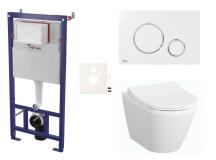 Závěsný WC set SAT do lehkých stěn / předstěnová montáž+ WC VitrA Integra SIKOSSINTRESU70K