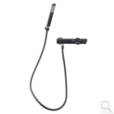 Vanová baterie Paffoni Ringo se sprchovým setem 150 mm černá  mat RIN023NO. 