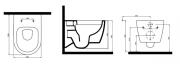 WC závěsné Glacera Alfa zadní odpad bílá AL010 (obr. 2)