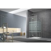 Sprchové dveře 80x195, 90x195, 100x195 cm SAT SK chrom lesklý. Dekor Stripe 