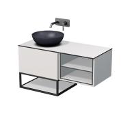 Koupelnová skříňka pod umyvadlo Naturel Oxo 110x58x50 cm bílá mat OXO110L601ZKDSBM. obr. 2 