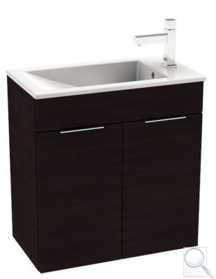 Koupelnová skříňka s umyvadlem Jika Cube 60,5x34x62,2 cm dub tmavý H4536311763021 obr. 1