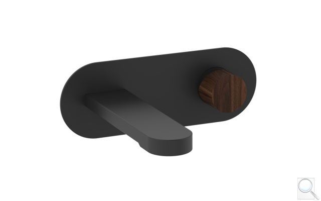 Umyvadlová baterie SAT Fusion včetně podomítkového tělesa páka tmavé dřevo mat SATBSFU101DTC. obr. 1