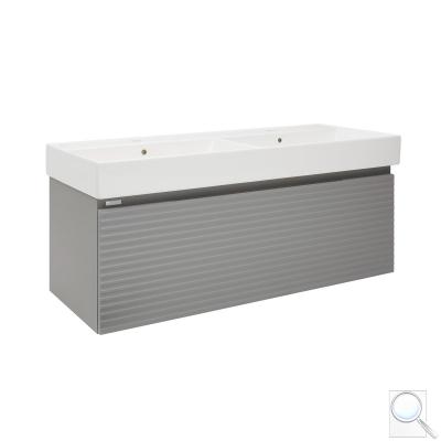 Koupelnová skříňka s dvojumyvadlem Naturel Savona 118x43x44,8 cm šedá mat SAVONA120GMU2 obr. 1