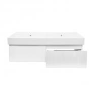 Koupelnová skříňka s dvojumyvadlem SAT Evolution 118x30x44,8 cm bílá mat SATEVO120WMU2 (obr. 5)